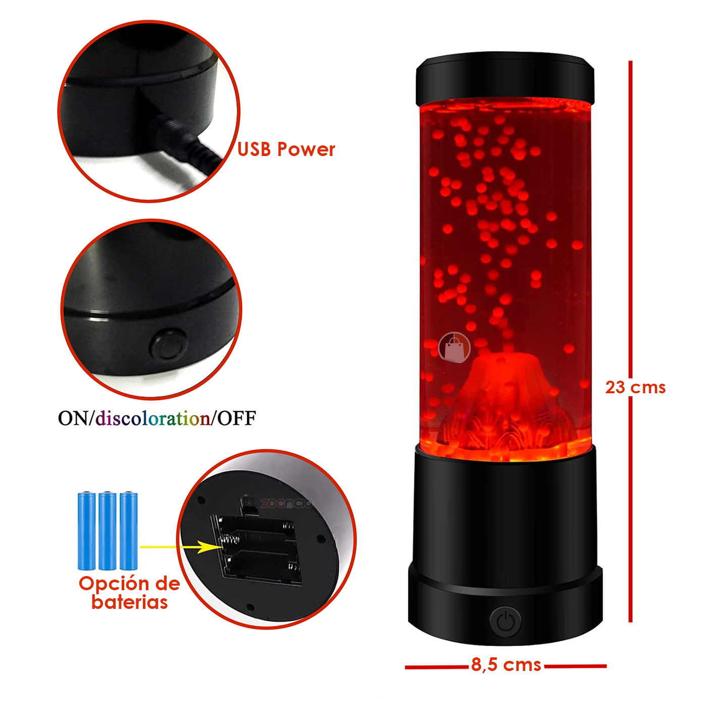 Miniatura 2 de Lampara Volcán Con Lava Decorativa Led M